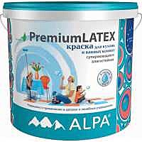 краска водно-дисперсионная ALPA Premiumlatex для кухонь и ванных комнат 0,9л