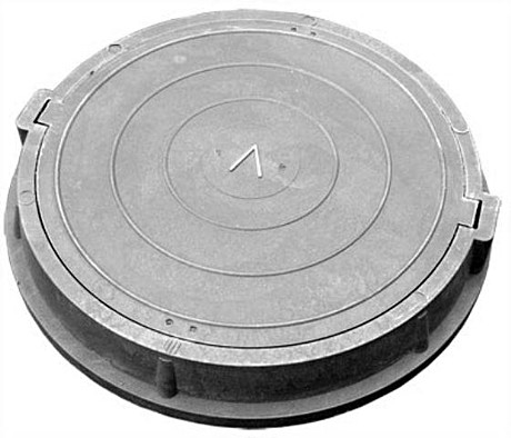 люк полимерпесчаный круглый Серый Л-А30