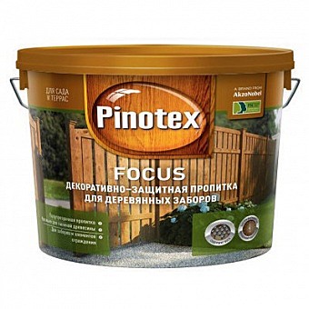Защитная пропитка Pinotex Focus для заборов и садовых построек палисандр 2,5 л