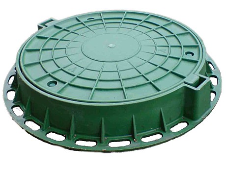 люк полимерпесчаный круглый Зеленый Л-А15