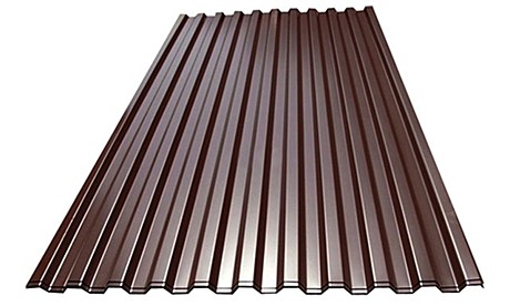 лист профилированный С-8 0,45мм коричневый 1,2*2м
