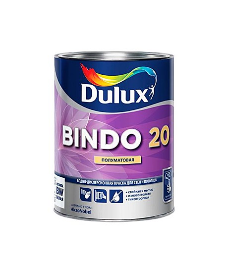 краска Dulux Bindo 20 полуматовая 1л