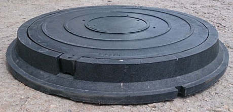 люк полимерпесчаный круглый Черный Л-А30