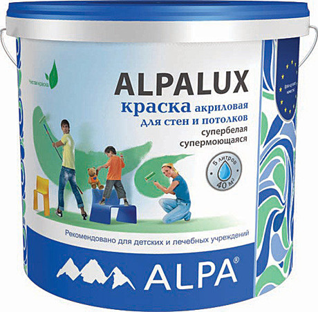 краска ALPA Alpalux водоэмульсионная 1,812 л база прозрачная С