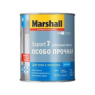 краска Marshall Export-7 матовая для стен и потолков  база BW 0,9 л