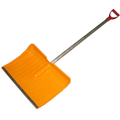 лопата для уборки снега желтая аллюминиевая