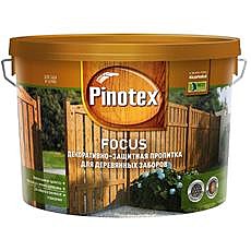 Защитная пропитка Pinotex Focus для заборов и садовых построек зеленый лес 0,75 л