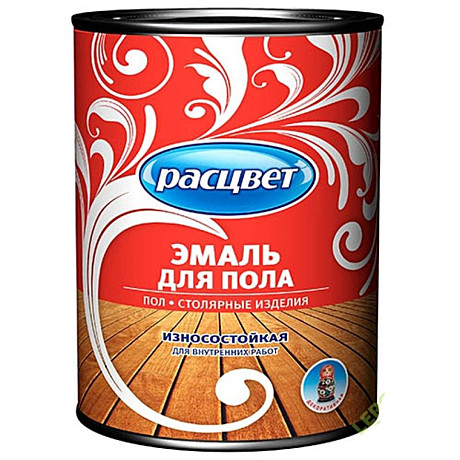 Эмаль для пола Расцвет золотисто-коричневая, 1,9 кг