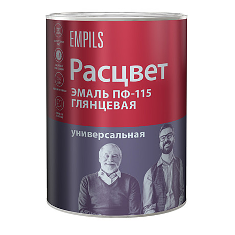 Эмаль Расцвет ПФ-115 универсальная белая глянцевая, 0,9 кг