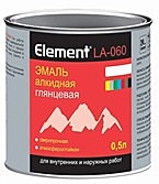 Эмаль Element LA-060 алкидная глянцевая голубая, 0,5 л