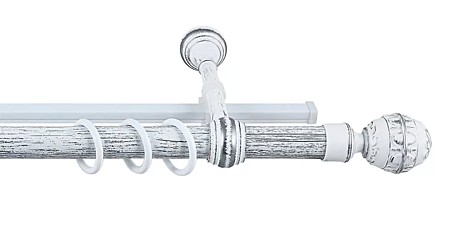 карниз ВАЛАНС +У-шина 3,0 БЕЛОЕ СЕРЕБРО/патина LG
