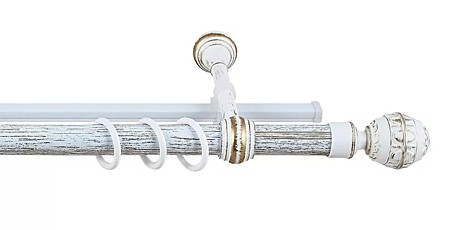 карниз ВАЛАНС +У-шина 3,0 БЕЛОЕ ЗОЛОТО/патина LG