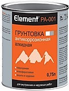 грунтовка Element PА-001 алкидная серая 0,75л.